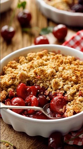 Easy Cherry CRUMBLE Recipe With Only 4 Ingredients