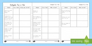 Earthquakes True or False Quiz
