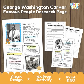George Washington Carver Research Project | Black History Month Scientist Activi