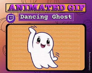 ANIMATED EMOTE | Cute Dancing Ghost | Halloween | Twitch/discord/messages GIF | Chat, Stream, Emote, Viewer - Etsy
