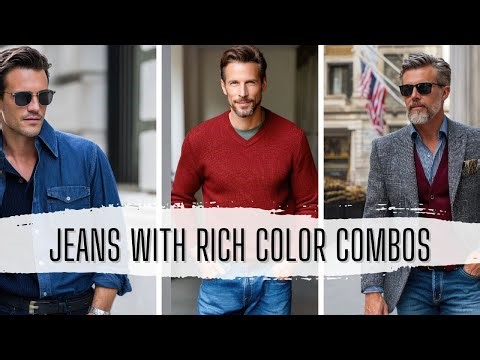 How Men Over 40 Should Pair Jeans with Rich Color Combos To Look Instantly Polished!