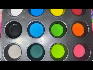Color Mixing Magic: White Black Blue Yellow and red Transformation | Satisfying Visuals
