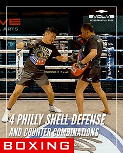 Pull up with one of these 4 philly shell defense and counter combinations on your opponent. 💥 #Boxing #EvolveUniversity #EvolveMMA | Evolve MMA