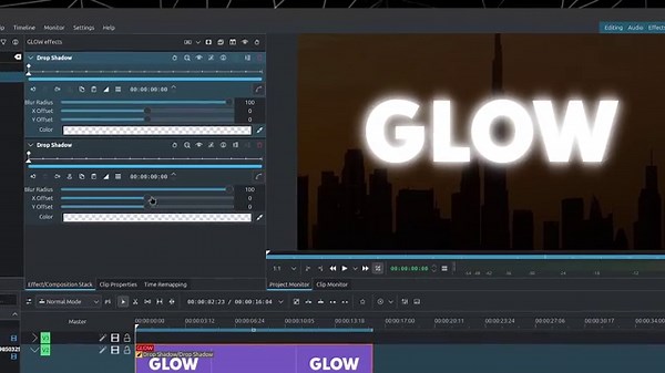 Text Glow Effect - Kdenlive Tutorial