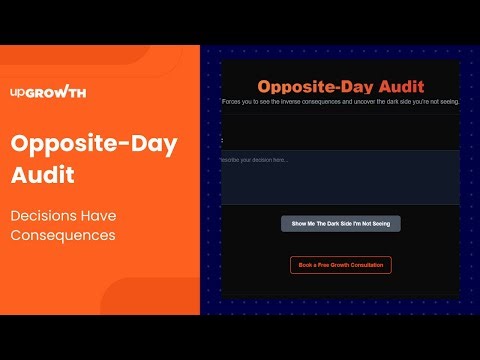 Opposite-Day Audit: See the Dark Side of Your Business Decisions
