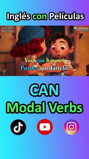 Verbos Modales en Inglés en Luca - Could & Can - Aprende Inglés con Luca #Shorts #Disney #ModalVerbs