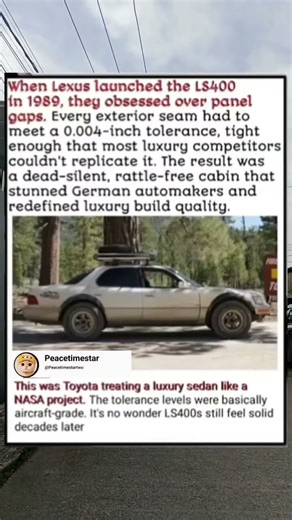 When Lexus launched the LS400 in 1989, they obsessed over panel gaps. Every exterior seam had to