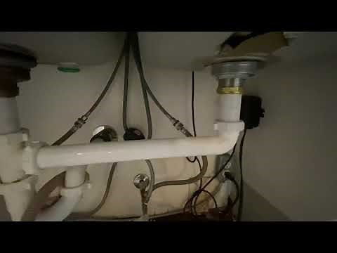 DIY: How to add dishwasher drainpipe to a double sink drain and fix kitchen leaks from sink drain.