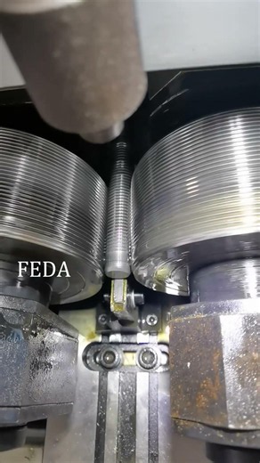 FEDA Hydraulic Thread Rolling Machine | Mass Production of fully threaded Rods via Through Feed Mode