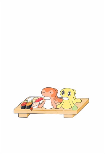 ポケモンのシャリタツをスシ擬態で描く