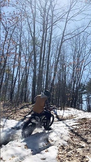 Kawasaki 450x no studs snow ride#kawasaki#dirtbike#enduro#snow