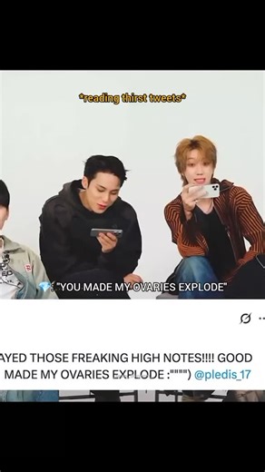 ᴄɪɴɴᴀᴍᴏɴ | When Seungkwan hit high notes our ovaries exploded😋😝 Follow @sassy_dokyeom_ for more💌 SAY THE NAME SEVENTEEN 💎🩷🩵 🦢🫧 ‼️DO NOT REPOST‼️... | Instagram