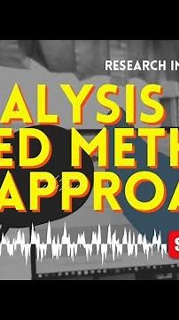 Analysis for Mixed Method Approach