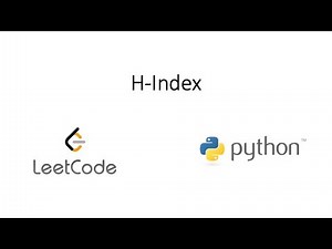 Leetcode - H-Index (Python)