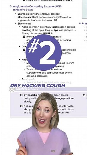 NCLEX Pharmacology Made Easy: ACE Inhibitors🧐 #NCLEX #nursingstudent #nursingschool