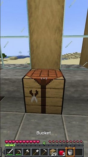 Minecraft Guide: How to craft Bucket #shortvideo #minecraft