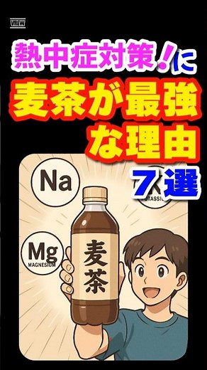 熱中症対策に、麦茶が最強な理由 7選 #shorts #熱中症 #健康 #雑学#麦茶