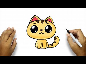 How To Draw A Cat Easy | Cute Cat Drawing - Videos For Kids