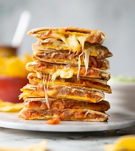 Refried Bean Quesadillas (just 5 ingredients!)