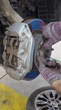 Toyota land cruiser front brake service install new brake pads and rotor resurfacing #shortsfeed