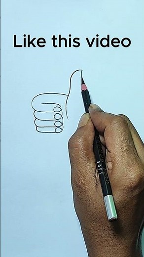 Easy drawing of 'like' symbol #drawing #like #shorts #art @drawingcraftarts
