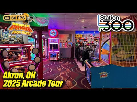 Station 300 arcade tour (Akron OH), new April 2025 full 4K walkthrough