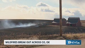 Wildfires break out across Colorado and Oklahoma