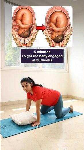 5 mins exercise flow to get baby engagement in 36 weeks