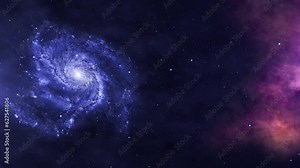 4K 3D Night sky flythrough traveling trough universe filled with stars, nebulae galaxies. galaxy nebula clouds and camera fly to deep Cosmos stars, space, planets. for Titles, Intro, Logo Reveal