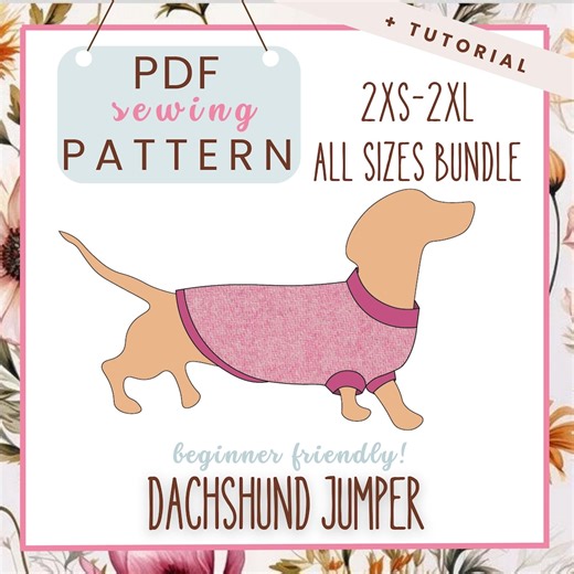 PDF Sewing Pattern for Dachshund Sweater / DIY Dog Sweater for Dachshund, Teckel, or Corgi / Instant Download PDF Dog Clothing Pattern - Etsy