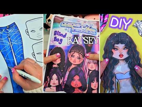 Paper diy ✨️ Dress to impress × Katseye Squishy coloring #blindbag #howtomake #roblox