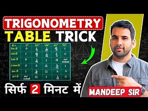 Trigonometry Table in 2 Minutes | Class 10 trigonometry table #trigonometryclass10 #trigometrytable