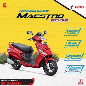 Let the adventure begin with the All new Maestro EDGE with External Fuel Filling, Mobile Charging Port and many more facilities only @129,990. #Hero #MaestroEdge | Hero Bangladesh
