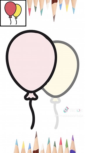 Como dibujar unos GLOBOS de forma fácil / How to draw some BALLONS easy way