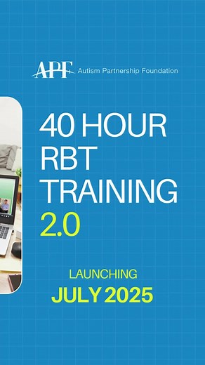 Autism Partnership Foundation | Big news! ✨ Our new and improved FREE 40-hour Registered Behavior Technician (RBT) training is launching July 2025. The new program is... | Instagram