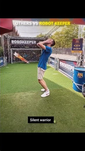 other vs robot keeper. #football #ronaldo #messi