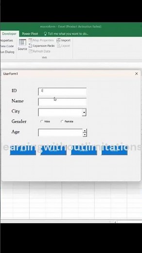 Autogenerate ID IN USERFORM EXCEL VBA #ytshorts #youtubeshorts #shorts #shortsvideo #exceltips