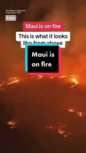 MAUI ON FIRE: Intense drone video shows the scope of the wildfire that has taken over the Hawaiian island of Maui, burning buildings and spewing such intense flames and smoke that in one town, people jumped into a harbor to escape. #maui #hawaii #wildfire