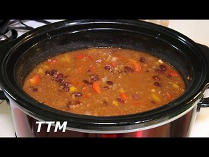 Crock Pot Chili~Ground Beef Chili Recipe Slow Cooker