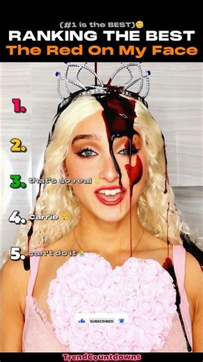 Ranking BEST Red On My Face TREND(new edition) #shorts #tiktok #makeup
