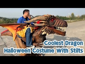 Coolest Dragon Halloween Costume With Stilts | Dragon Costume