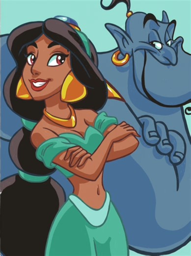 Digital Coloring with Disney Princess Jasmine