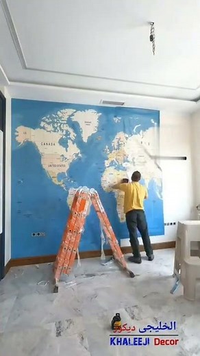 try this world map on your wall 🌎 ... Mural wall
