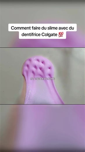 Comment faire du slime avec du dentifrice Colgate #slime #tutoslime #asmr #pourtoi