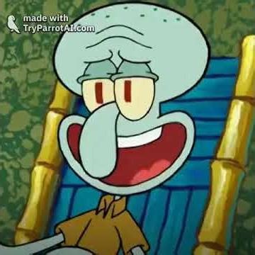 Squidward loves his pie!