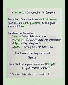 Introduction to Computer || Chapter 1|| #careergoals #futureplanning #studyhub #computerscience