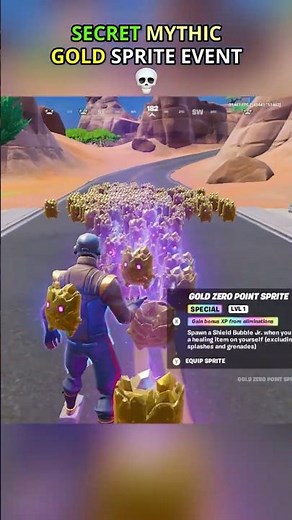 Secret Mythic Gold Sprite Event 💀 #fortnite #relishh