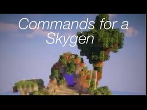 Every command you might need when building a Minecraft skygen