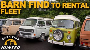 In this episode of Barn Find Hunter, our series' host Tom Cotter is driving through rural Maine, looking for cars left out in the open, hoping they might lead to something hidden inside a barn. To his surprise, he spots several rare Volkswagen Buses parked outside a warehouse, hinting at something much bigger. As it turns out, you don’t need to own a VW Bus to get the full experience. Meet Joe. Joe runs two businesses out of his storage warehouse, and if you’re a VW enthusiast, you’re going to l