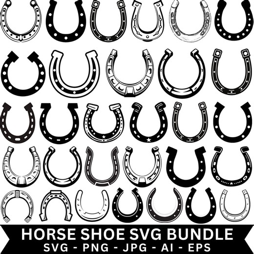 Horseshoe SVG Bundle, Clipart, Cut Files (digital Download) - Etsy